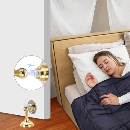 MECCANIXITY Magnetic Door Stoppers Stainless Steel Door Stops, Wall Floor Mounted Doors Holder Keep Doors Open for Home Office Closet (Gray)