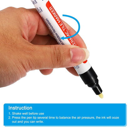 PATIKIL Grout Pen, 4 Pack Black Tile Marker Waterproof Grout Sealer Pen Tile Repair Pens Paint Pens for Wall Floor Bathroom Kitchen Refresh