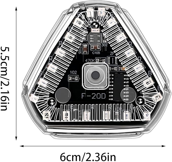 Hazard Caution Lights - Solar Powered Triangle Beacon, Rechargeable Flashing Lamp, Bright Waterproof Alert Flasher | Wireless Signal Lighting for Auto Trailer Bike Aircraft Outdoor Visibilit