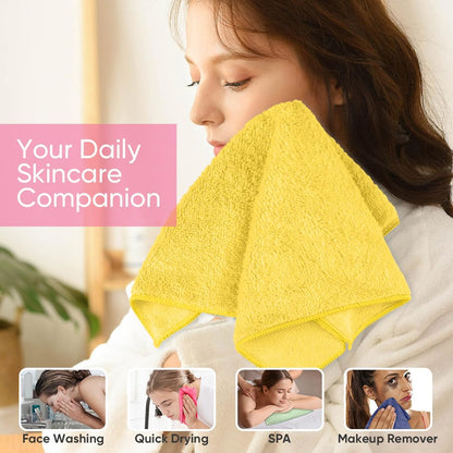 HOMEXCEL Microfiber Washcloths 12 Pack, Highly Absorbent and Soft Face Towel, Multi-Purpose Wash Cloths for Bathroom, Gym, Hotel, Spa and Kitchen, 12x12 Inch, Assorted Set