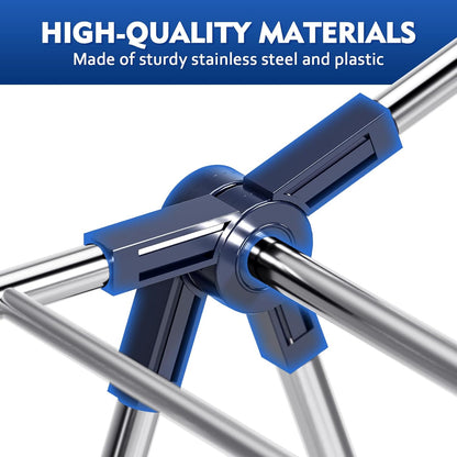 APEXCHASER Clothes Drying Rack, Drying Rack Clothing with Height-Adjustable, Foldable Gullwings Laundry Drying Rack, Indoor Outdoor Use, No Assembly