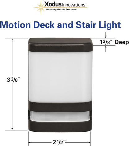 BL625-3 Motion Sensing Stair and Deck Light, LED, Battery Operated, Dusk to Dawn Sensor, 30 Seconds or 5 Minutes Brightness Setting, Indoor and Outdoor
