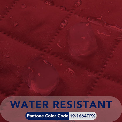 PureFit Reversible Quilted Sofa Cover, Water Resistant Slipcover Furniture Protector, Washable Couch Cover with Non Slip and Elastic Straps for Kids, Dogs, Pets (Small Recliner, Red/Ivory)