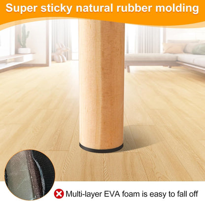 CHUNZEXI Non Slip Furniture Pads - 24 Premium Furniture Grippers Self Adhesive Rubber Furniture Feet, Anti Slide Furniture Hardwood Floor Protector for Keep Couch Stoppers (1 inch Round)