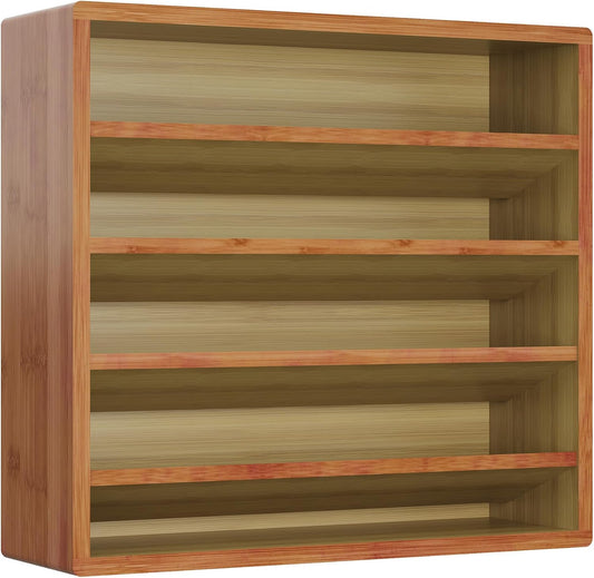 Orimade 4 Tier Spice Rack Organizer for Cabinet, Freestanding Bamboo Seasoning Rack for Countertop, Cupboard, Pantry, Kitchen, 13.18 x 4.13 x 12.2 inches(Spice Jars Not Included), Bronze