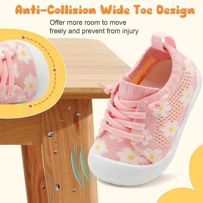 JIASUQI Baby Shoes for Toddler Boys Girls Sneakers Slip on Walking Shoes for Babies