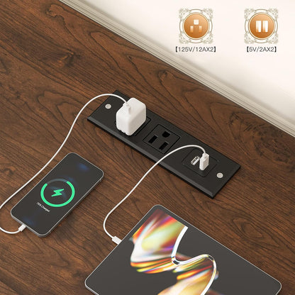 EnHomee 10 Cube Storage Organizer with LED Light and Charging Station Wood Cube Shelf White Bookshelf for Bedroom Living Room,Office,White