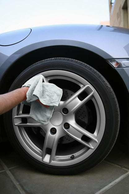 Avalon Towels Cotton Shop Rags – (Pack of 50) Size 12x14 Inches Cleaning Rags – Absorbent Shop Towels and Multipurpose Cleaning Towels for Automobiles, Industries, Garage and Homes (Grey)