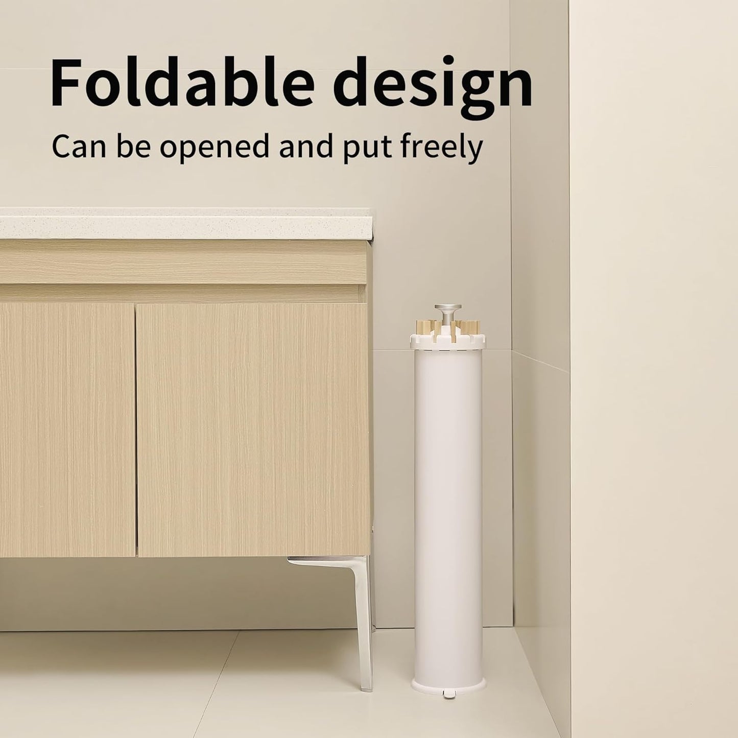 JOOM Four Legs Clothes Drying Rack, Garment Rack Portable and Foldable Space Saving Laundry Drying Rack - Drying Rack Floor Folding Balcony Bedroom Solid Invisible Household