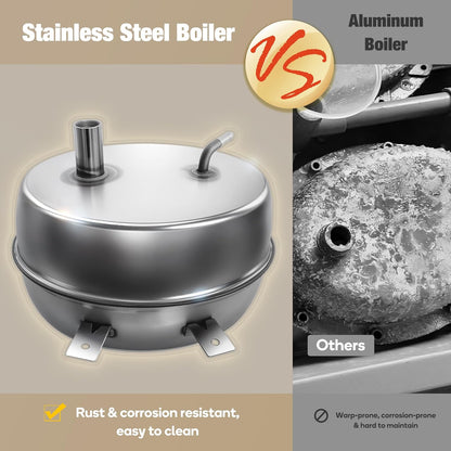 Newbealer Heavy-Duty Steam Cleaner for Home, Stainless Steel Boiler, 12-Piece Accessory Kit, Max 5 Bar Pressure, Multi-Purpose Steamer for Floors, Cars, Furniture, Upholstery, and More