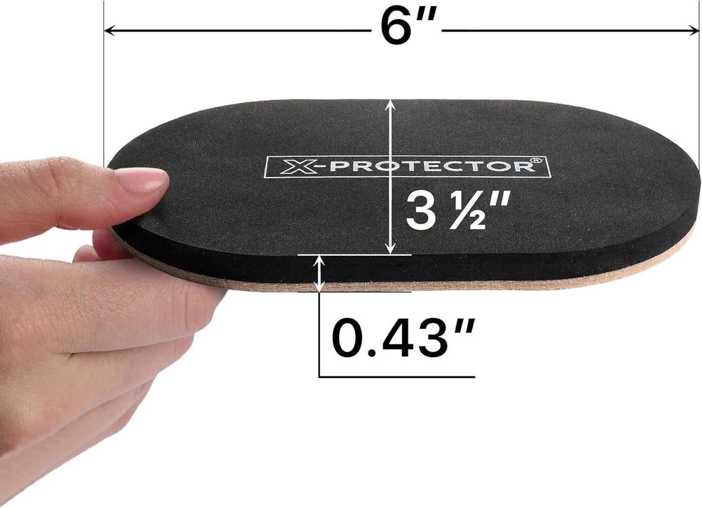 X-Protector Felt Furniture Sliders Hardwood Floors - 4 PCS 6" x 3 1/2" Furniture Sliders - Heavy Duty Felt Sliders Hard Surfaces – Move Your Furniture Easily & Safely!