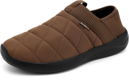 KUBUA Slippers for Men and Womens Indoor House Shoes Plush Slip on Outdoor Garden Loafers