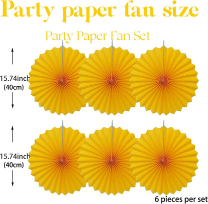 Morange Party Decorations,,Halloween Decor Events Accessories，Orange Birthday Decorations,Sunset Party Decorations,Party Fans 30 Color DIY Set (Morange)