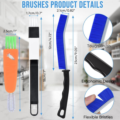 6Pcs Crevice Cleaning Brush,Cleaning Supplies Cleaning Brush Tools Crevice Cleaning Brushes for Household Use Bathroom Tiles Kitchen Practical and Durable