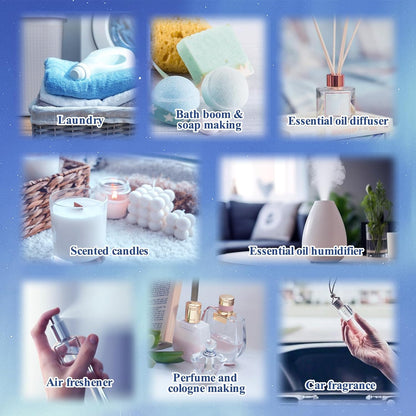 Relax Diffuser Oil, Eessential Diffuser Oil for Home, Humidifiers, Candle Making, Aromatherapy - Stress Relief, Calm Down, Tranquil, Meditate, Unwind, Purify, 6x10ml