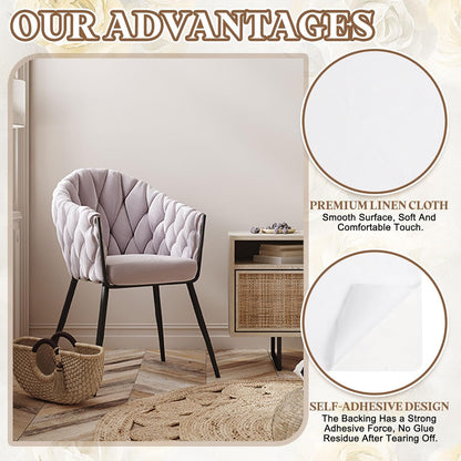 PATIKIL Linen Repair Patch, 8 x 11 Inch Self-Adhesive Linen Fabric Repair Patches for Sofa Couch Clothes Handbag Tents Car Seats Furniture, White