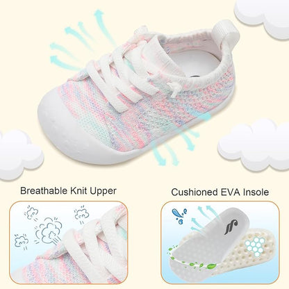 JIASUQI Baby Shoes for Toddler Boys Girls Sneakers Slip on Walking Shoes for Babies