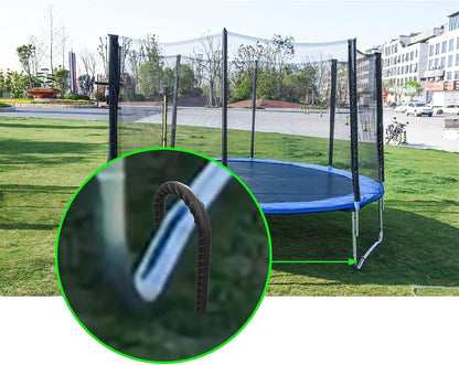 AAGUT Rebar Stakes 16 Inch 16 Pack 1/2" Heavy Duty J Hook Ground Spikes, Tent Stakes Chain Link Fence Metal Steel Anchors for Outdoor Decorations, Inflatables, Trampoline, Canopy, Swing Set