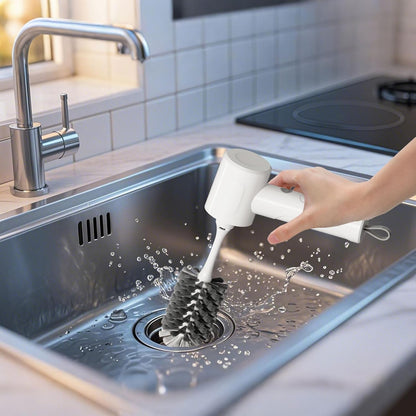 Electric Scrubber Spin- Rechargeable Cordless Handheld Spin Brush with 4 Replacement Brushs with 2 Adjustable Speed Mode for Kitchen,Sink, Bathtub Stovetop ect.