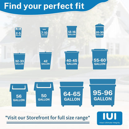 Heavy Duty Trash Bags 55-60 Gallon, Black - 100 Count Bulk Pack | 38" x 58" | Durable & Tear-Resistant Garbage Bags for Home, Commercial, Construction & Outdoor Use | Made in USA