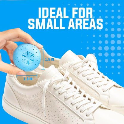 4 Pack Baking Soda Deodorizers, Fresh Scent Shoe Deodorizer Balls, Air Freshener for Home, Odor Eliminator for Closets Bathroom Pets, Up to 80 Days