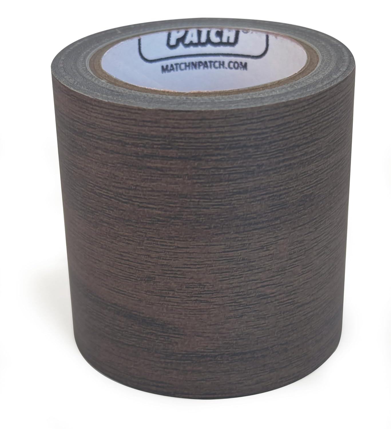 MATCH 'N PATCH Realistic Wood Grain Repair Tape - Durable Multi-Use Adhesive Tape for Furniture, Floors, Cabinets, Windows, Doors, RV, Home Decor & DIY Projects - Dark Brown Oak, 2.25 inch x 15 feet