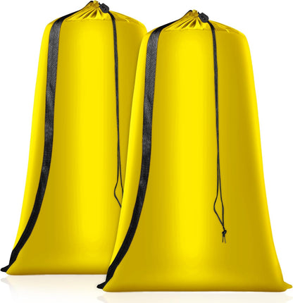 Heavy Duty Laundry Bag 2 Pack XL Nylon Laundry Bags with Straps, Washable Large Dirty Clothes Organizer with Drawstring Closure, Travel Washing Bag Fit a Laundry Hamper or Basket
