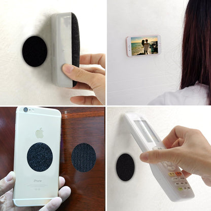 BRAVESHINE Adhesive Tape - 16PCS Hook and Loop Fasteners - Double Sided Sticky-Back - Heavy-Weight Carpet Gripper Pad Wall Mounting Tapes for Home Office Phone Mount - Round 1.5inch