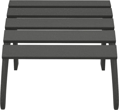 WestinTrends Outdoor Ottoman, Patio Adirondack Ottoman Foot Rest, All Weather Poly Lumber Folding Foot Stool for Adirondack Chair, Widely Used for Outside Porch Pool Lawn Backyard, Gray