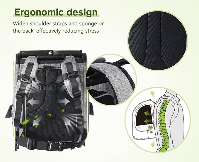 Pecute Cat Carrier Backpacks, Expandable Cat Backpack with Shade Cover, Breathable Mesh, Pet Carrier Backpack for Cats Small Dogs Puppies, Dog Carrier Backpack Great for Travel Hiking Camping Outdoor