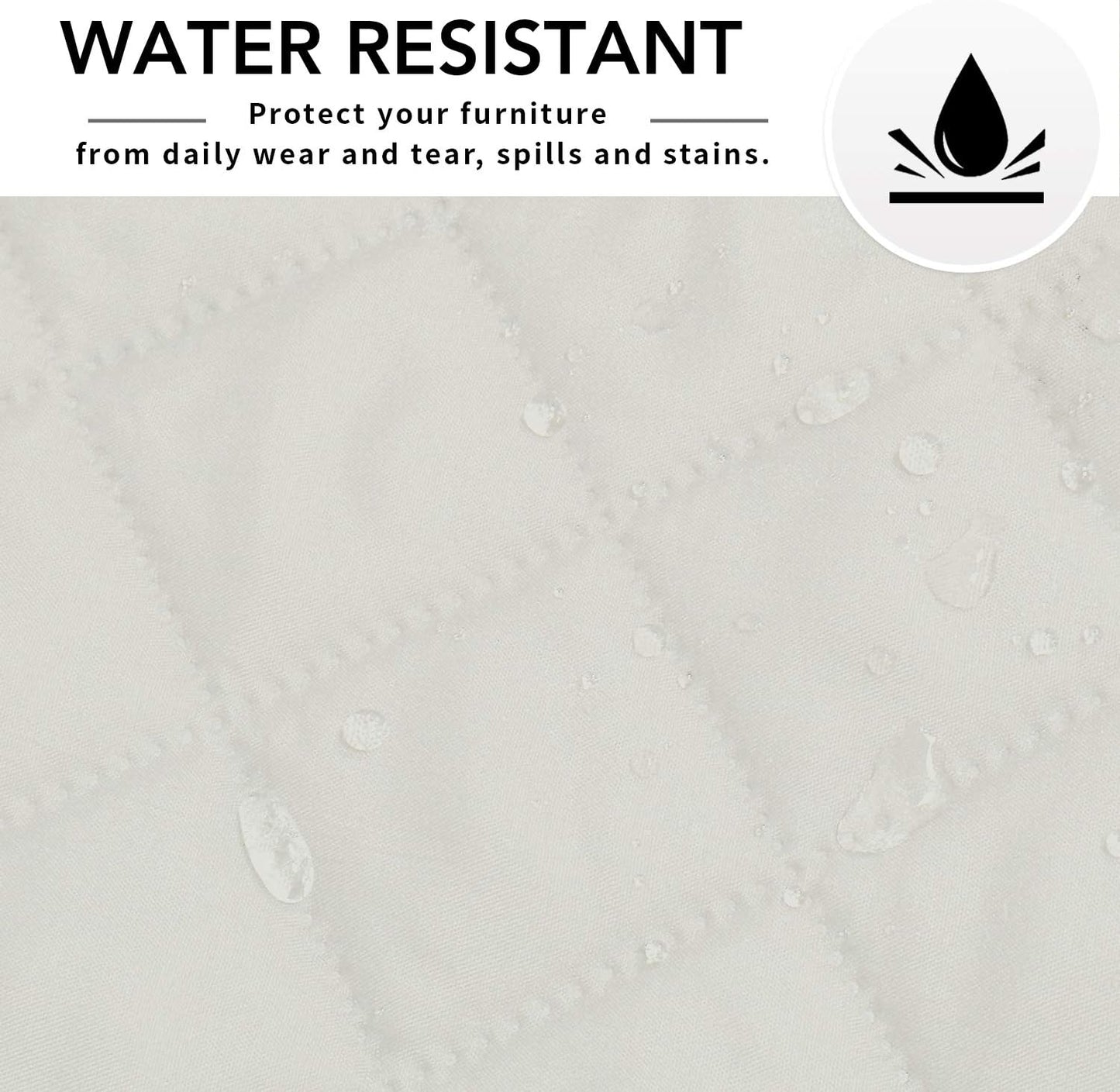 Easy-Going Sofa Slipcover L Shape Sofa Cover Sectional Couch Cover Chaise Lounge Slip Cover Reversible Sofa Cover Furniture Protector Cover for Pets Kids Children Dog Cat (X-Large,Ivory/Ivory)