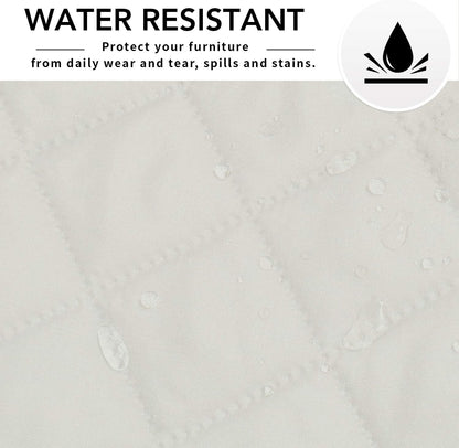 Easy-Going Sofa Slipcover L Shape Sofa Cover Sectional Couch Cover Chaise Lounge Slip Cover Reversible Sofa Cover Furniture Protector Cover for Pets Kids Children Dog Cat (X-Large,Ivory/Ivory)