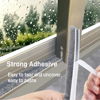 33 Ft Self-Adhesive Weather Stripping Door Seal Strip for Door Window, 0.35" Wide x 0.35" Thick, Gray