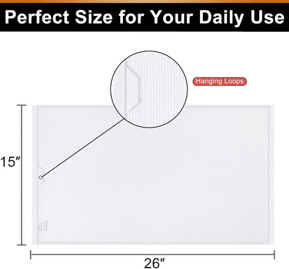 Homaxy 100% Cotton Waffle Weave Kitchen Towels - 4 Pack Soft and Absorbent Dish Towels - 16 x 26 Inches Quick Dry Hand Towels - White