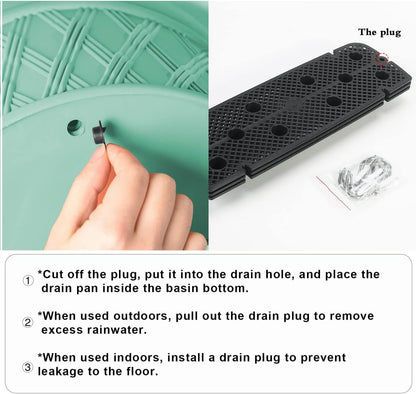 Sungmor 3 Pack Wall Hanging Planters, 16.5 Inch Railing Fence Hanging Flower Pots, Thickened Plastic Water Storage Plant Pot, Indoor Outdoor Garden Balcony Decor, Light Green Large Plant Basket