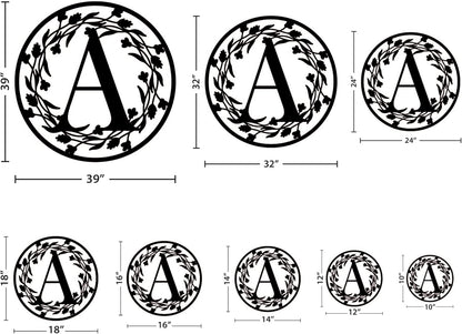 Personalized Metal Name Letter with Vines, Split Letter Monogram Wall Art Decor, Durable Steel Family Last Name, Custom Signs Indoor or Outdoor, Personalized Wedding Gifts, Housewarming Gift