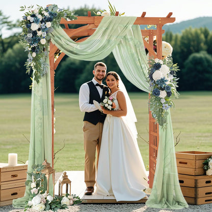 Giantex 85inch Wooden Garden Arch Wedding Arch for Ceremony, Garden Arbor Trellis for Climbing Plants Vines, Easy Assembly, Outdoor Flower Arches Wedding Arbor for Bridal Party