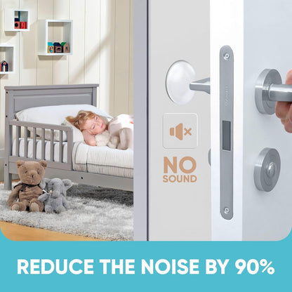 Strongest Wall Door Handle Stopper Set. 12 Pieces of Clear Rubber Door Knob, Round Wall Shield Cushion. Quiet Wall Protector for Door Handle. Guard Door Bumper Wall Protector Silencer. Self Adhesive