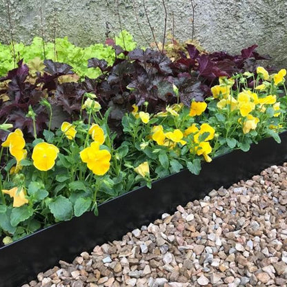 Landscape Edging Border, 5 inch Tall Wall, Garden Edging Borde Flower Bed Edging Plastic Edging for Landscaping Rubber Landscaping Edging (33 feet & no Stakes)