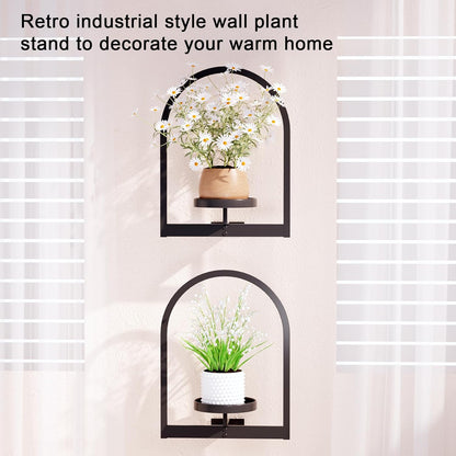 Wall Plant Holder, Wall Planter for Indoor Plants, Window Plant shelves for Multiple Plants Indoor Outdoor, Framed Plant Holder for Home Decor (3 Pack)