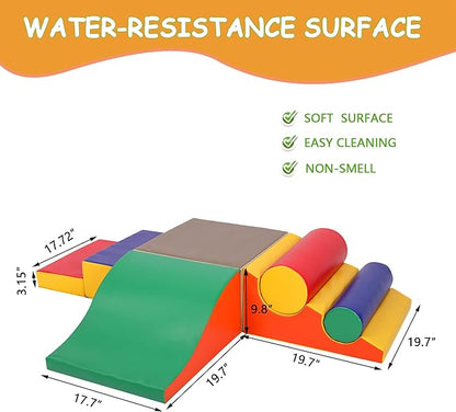 Toddler Foam Climbing Set Indoor - Kids Climb & Crawl Soft Activity Playset - Toddler Climber Gymnastics Equipment for Walking in Balance