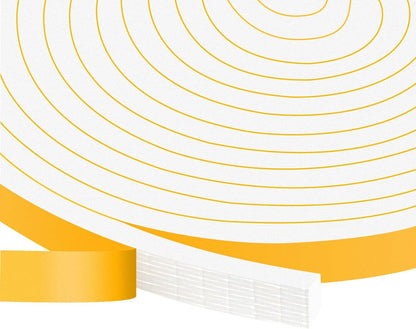 Strong Adhesive Weather Stripping, High Density Weatherproof Weather Stripping Door Seal Strip for Sliding Door, Windows,Soundproof Foam Sealing Strip, White(1/2 in x 1/4 in x 52Ft)