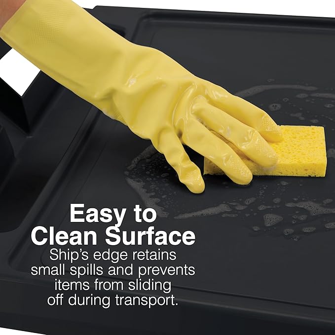 Metro myCart Plus Utility Cart - Choose-Your-Height Adjustable Heavy Duty Rolling Cart for Home, Commercial and Industrial Use - 3-Shelf, 400 lbs Capacity - 23.9" W x 34.4" L x 35.5-39.5" H - Black