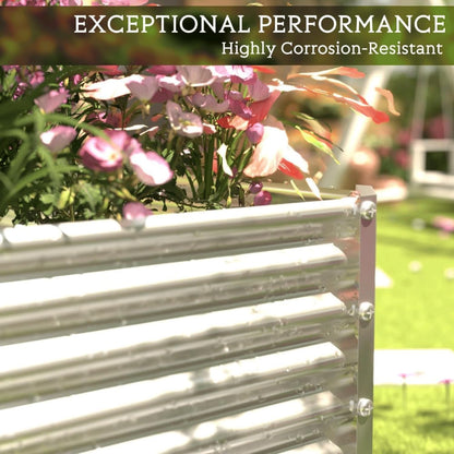 2 Pack 6x3FT Tall Galvanized Raised Garden Bed Outdoor,Metal Garden Bed for Vegetables,Steel Raised Beds for Gardening,Above Ground Garden Box for Flower-H2M