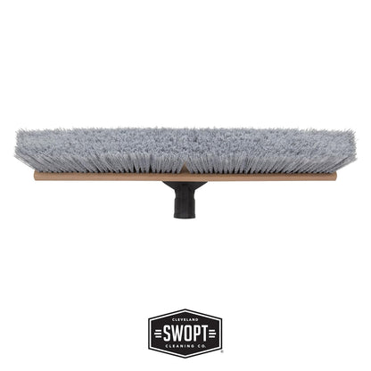 SWOPT 24” Premium Multi-Surface Push Broom Head — Indoor and Outdoor Push Broom — Cleaning Head Interchangeable with All SWOPT Cleaning Products for More Efficient Cleaning and Storage