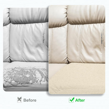 PATIKIL 8x11 Inch Linen Repair Patches, 2Pcs Self-Adhesive Fabric Patch for Sofas Tote Bags Furniture Car Seats Clothes Tents, Beige