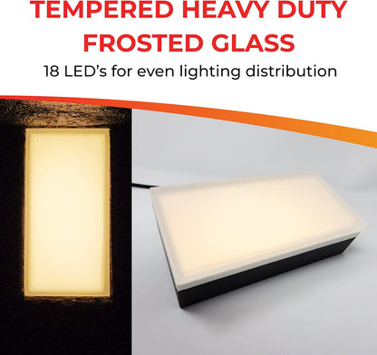 LUMENGY Paver Light 4×8 Inch (3.93 inch X 7.87 inch), 2700K Brick Lighting for Pavers, Driveway, Pathway Patio, & Garden, 12V Waterproof IP67, Drive-Over Rated