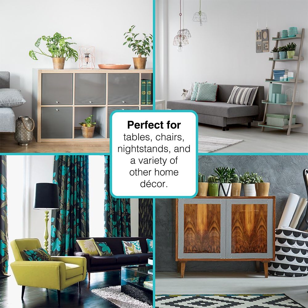 SoftTouch 2 1/2" Square Reusable Carpet Bottom Furniture Caster Cups to Protect Hardwood, Tile or Laminate Floors, Brown/Gray (4 Pack)