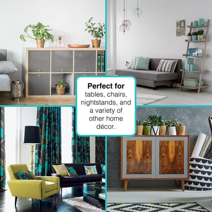 SoftTouch 2 1/2" Square Reusable Carpet Bottom Furniture Caster Cups to Protect Hardwood, Tile or Laminate Floors, Brown/Gray (4 Pack)