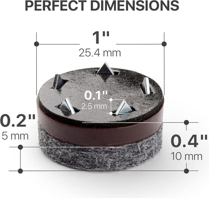 Felt Furniture Pads X-Protector 16 PCS - 1" Felt Pads with Prongs - Premium Felt Chair Pads - Furniture Pads for Hardwood Floors - Chair Floor Protectors for Hardwood- Slide Your Furniture Easily!